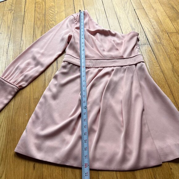 NBD x Revolve size M Ballet Pink Elijah One Shoulder Coquette Mini Dress - Picture 10 of 16